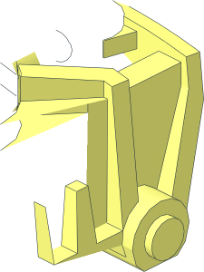 ~Constraction Shell  2 x  3 x  1.5 with Peghole - Quarter