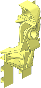 ~Constraction Torso  5 x  7 x  4 with  2 Angled Pin Holes - Half