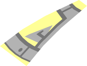 ~Dish  2 x  2 Inverted with Octagonal Cockpit Pattern -  1/16 with Triangle