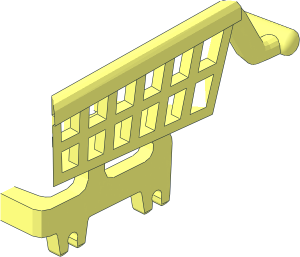 ~Minifig Shopping Cart Frame Half