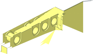 ~Boat Hull 48 x  6 x  5 Top Part - Technic Section Quarter