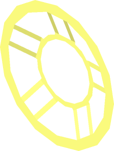 ~Wheel Rim  6.4 x 11 with 5 Spokes - Front Surface