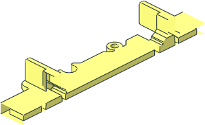 ~Train Track 6 Studs Wide Straight - Interlocking Track End Common Geometry