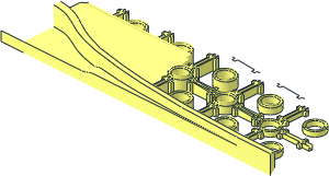 ~Train Track 6 Studs Wide Ramp  8 x 12, Half