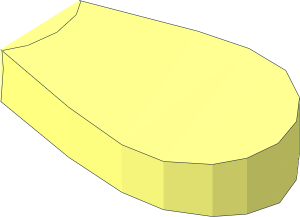 ~Propeller Two-Blades Twisted Cap - Half Blade