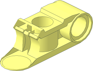 ~Technic Pin Connector Perpendicular  3 x  3 Bent 90 with 4 Pins Half