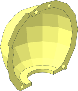 ~Cylinder Hemisphere  2 x  2 with Cutout Inner Surface