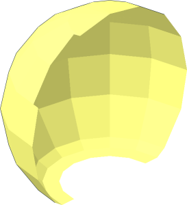 ~Cylinder Hemisphere  2 x  2 with Cutout Outer Surface