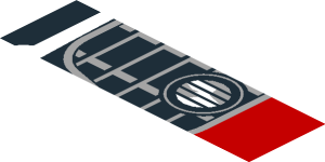 ~Sticker  1.8 x  3 with with Headlamp and Front Bumper on Black Background Left - Second Face