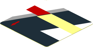 ~Sticker  1.8 x  1.8 with "Audi Sport" Logo on Black and White Background Right - Common Part