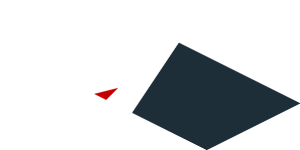 ~Sticker  1.9 x  0.8 with Red Arrow and Black Triangle on White Background Left - Third Face