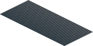 ~Sticker  1.9 x  0.8 with Black and Dark Grey Face - Fourth Face