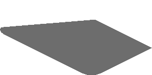 ~Sticker  0.8 x  3.1 with White Trapezoid on Grey Background Left - Fifth Face