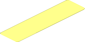 ~Sticker  0.8 x  3.1 with White Trapezoid on Grey Background Left - Bottom Face