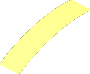 ~Sticker  0.8 x  3.1 with White Trapezoid on Grey Background Left - Bottom Formed Face