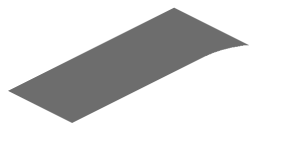 ~Sticker  0.8 x  4.0 with Dark Grey Lines on White Background Left - Fourth Face