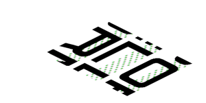 ~Sticker  0.8 x  1.9 with Black "PORSCHE ELLIGENT ORMANCE" on Black Halftone Stripes on White Background - Second Face