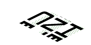 ~Sticker  0.8 x  1.9 with Black "PORSCHE ELLIGENT ORMANCE" on Black Halftone Stripes on White Background - Fifth Face