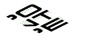 ~Sticker  0.8 x  1.9 with Black "PORSCHE INTELLIGE PERFORM" on Black Halftone Stripes on White Background - Fifth Face
