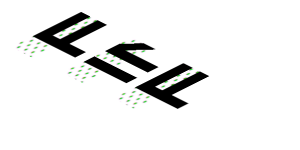 ~Sticker  0.8 x  1.9 with Black "PORSCHE INTELLIGE PERFORM" on Black Halftone Stripes on White Background - Sixth Face