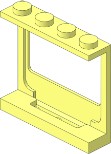 ~Panel  1 x  4 x  3 with Fixed Glass - Frame