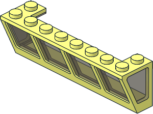 Window  2 x  8 x  2 Inverted Sloped with Trans Brown Glass