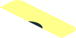 ~Sticker  0.8 x  4.1 with Front Grille with Vertical Lines on Transparent Background - First Face