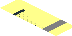 ~Sticker  0.8 x  1.9 with Black Air Vent on Transparent Background Right - Upper Section 1