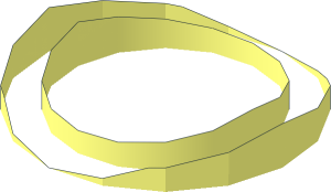 ~Brick  2 x  4 with Curved Top - Inside Stud Adapter