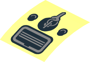 ~Sticker  1.9 x  1.9 with Ignition Key, Switches and Ashtray (Formed)