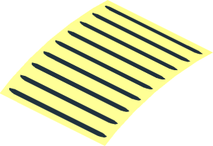 ~Sticker  1.9 x  1.8 with 9 Air Outlet Gills (Formed)