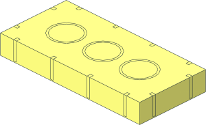 ~Duplo Tile  2 x  4 without Side and Top Faces