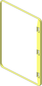 ~Duplo Door  1 x  4 x  4 with Flat Top Common Geometry