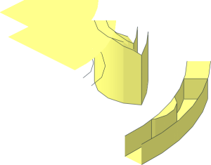 ~Brick  4 x  4 x  0.667 with Rounded Top and Four Top Studs - 1/8