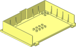 ~Container Book Cover 16 x 12 x  2.5 with Pegholes and Studs without Inside Printable Area