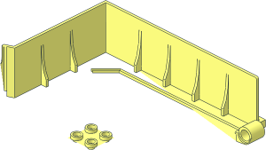 ~Container Book Cover 16 x 12 x  2.5 with Pegholes and Studs, Half