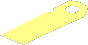 ~Minifig Cape Cloth with Straight Side Surface Half