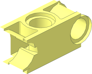 ~Technic Beam 15 x 11 with Perforated Centre Plate 13 x  9 Beam Segment