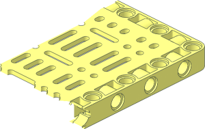 ~Technic Beam 15 x 11 with Perforated Centre Plate 13 x  9 Quarter