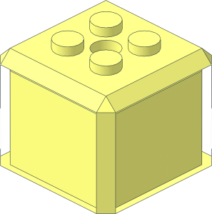 ~Plate  2 x  2 with Truncated Cube Extension without Sides