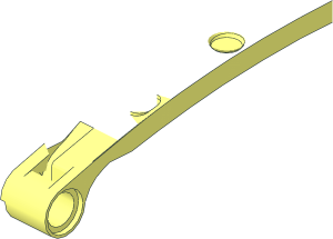 ~Technic Panel  5 x 13 Curved Tapered, Pin Hole