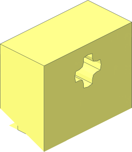 ~Plate  2 x  4 with Side Bricks  1 x  2 x  1.333 with Axle Hole - Half