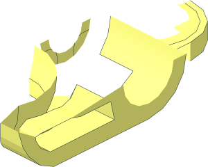 ~Constraction Connector  3 x  2 with Single Round Ball Socket with Straight Closed Sides Quarter