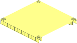 ~Scala Base 44 x 22 x  2 with  8 Holes - Half