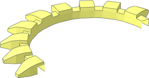 ~Wheel Rim 42 x 62 with 20 Spokes and  3 Pins - Centre Ornament Half