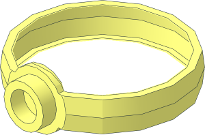 ~Minifig Head Minion  2 x  2 - Goggles with Single Glass