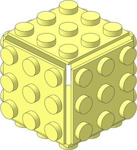~Die  6 Sides  3 x  3 x  3 with Loop on One Edge - ABS Part