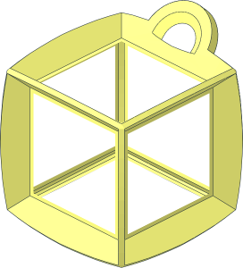 ~Die  6 Sides  3 x  3 x  3 with Loop on One Edge - Rubber Part