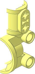 ~Technic Steering Wheel Bearing with  4 Pegholes and Shock Absorber Socket Half