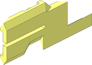 ~Plate  1 x  2 with Mini Shooting Blaster Type 2 - Half